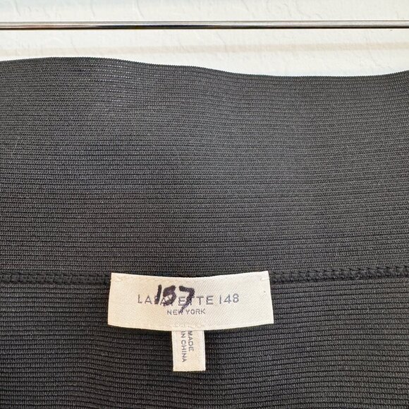 Lafayette 148 High Rise Pintuck Elastic Waist Ponte Slim Leg Zip Pants Gray XL - Picture 5 of 8